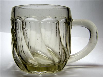 Mug for beer. Side view.