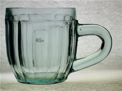 Mug for beer. Side view.