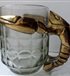 Mug for beer with covered handle. The covering made as CRAYFISH form.